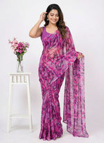 Load image into Gallery viewer, Latest Beautiful Printed Floral Nara Chiffon Saree