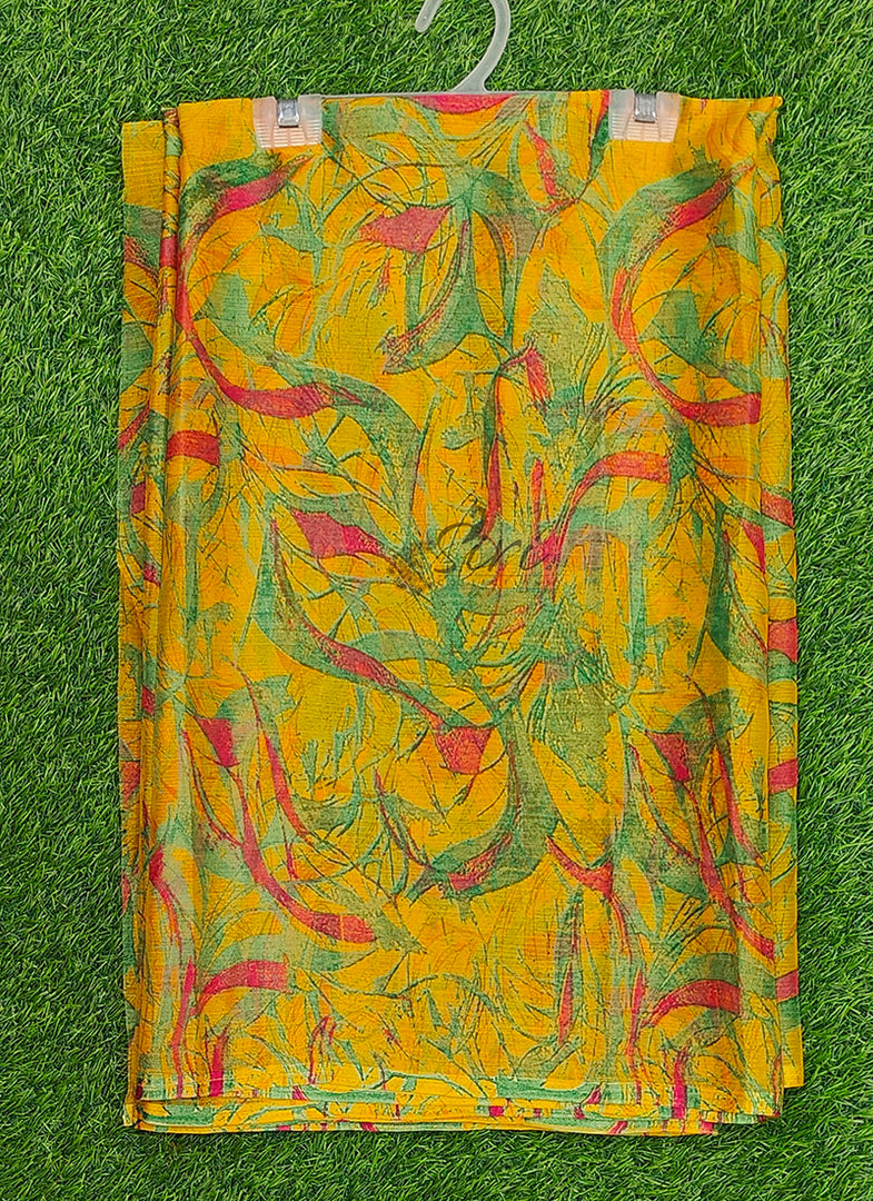 Latest Beautiful Printed Floral Nara Chiffon Saree