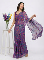 Load image into Gallery viewer, Latest Beautiful Printed Floral Nara Chiffon Saree