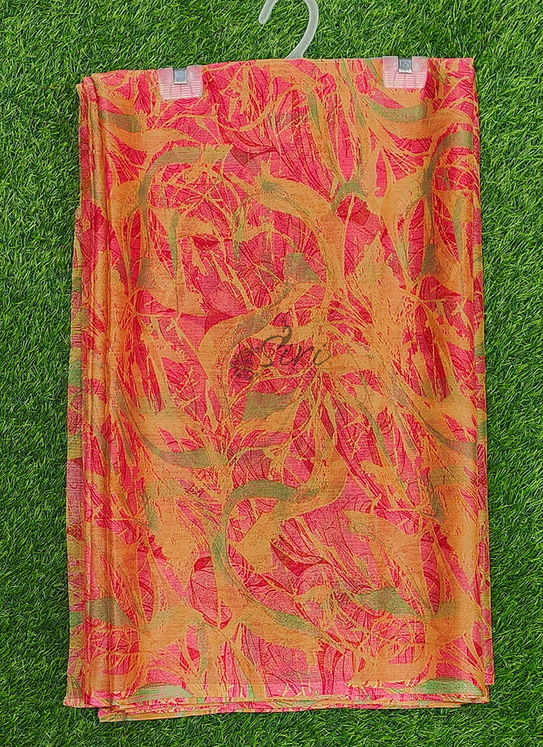 Latest Beautiful Printed Floral Nara Chiffon Saree