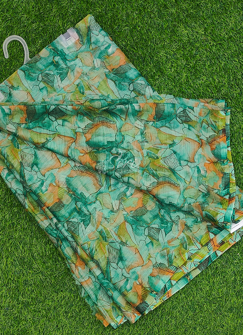 Latest Beautiful Printed Floral Nara Chiffon Saree