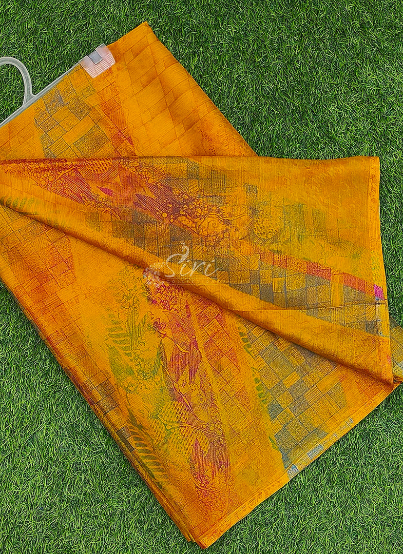Latest Beautiful Printed Nara Chiffon Saree