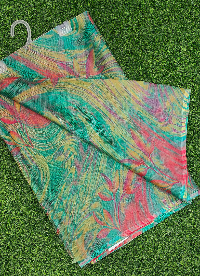 Latest Beautiful Printed Nara Chiffon Saree