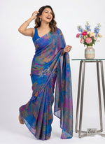 Load image into Gallery viewer, Latest Beautiful Printed Nara Chiffon Saree