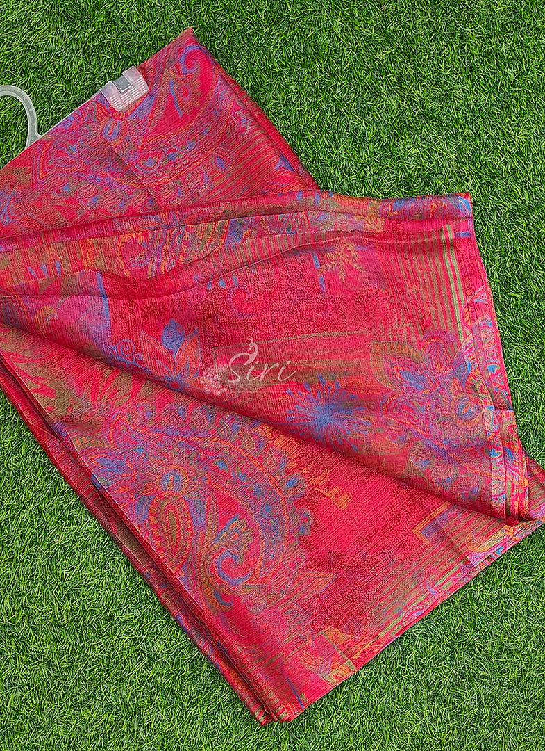 Latest Beautiful Printed Nara Chiffon Saree