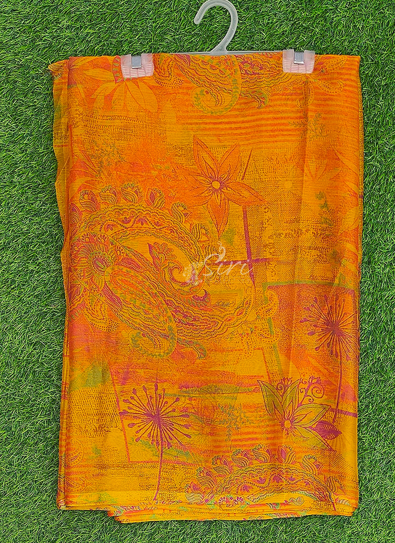 Latest Beautiful Printed Nara Chiffon Saree