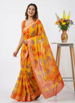 Load image into Gallery viewer, Latest Multi Colour Printed Chiffons Saree with Blouse