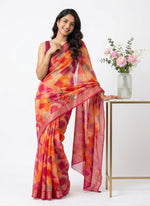 Load image into Gallery viewer, Latest Multi Colour Printed Chiffons Saree with Blouse
