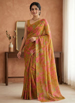 Load image into Gallery viewer, Latest Beautiful Printed Nara Chiffon Saree