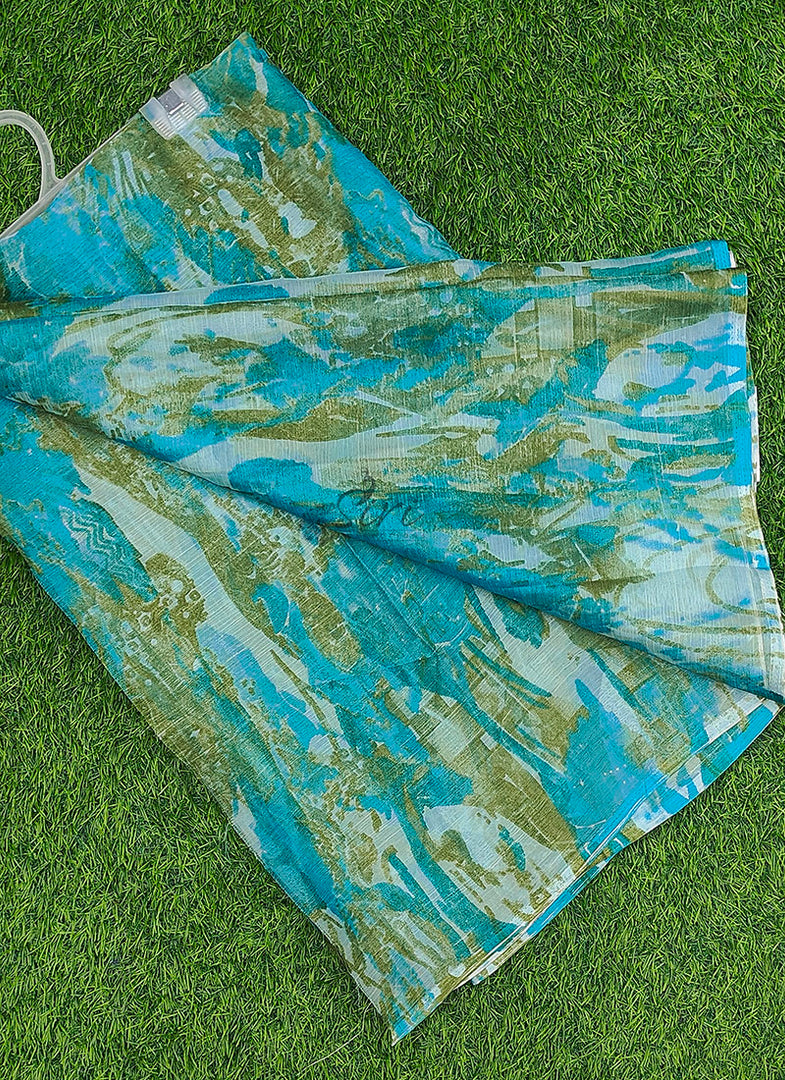 Latest Beautiful Printed Nara Chiffon Saree