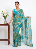 Load image into Gallery viewer, Latest Beautiful Printed Nara Chiffon Saree