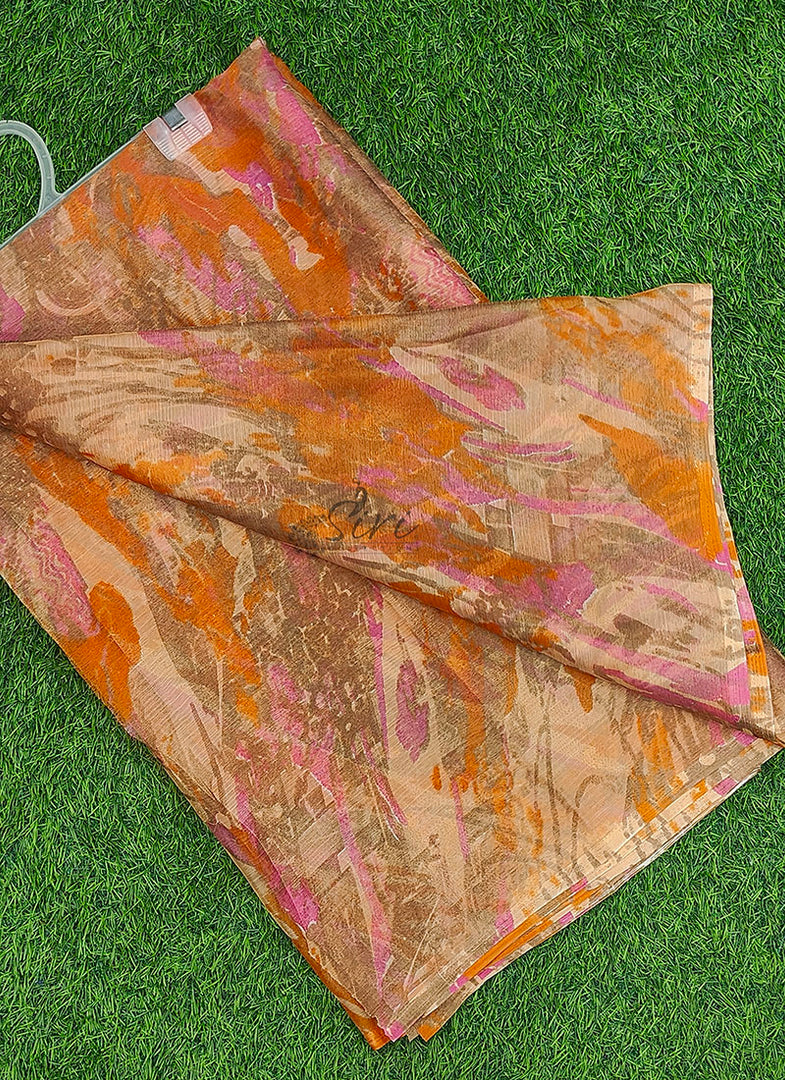 Latest Beautiful Printed Nara Chiffon Saree