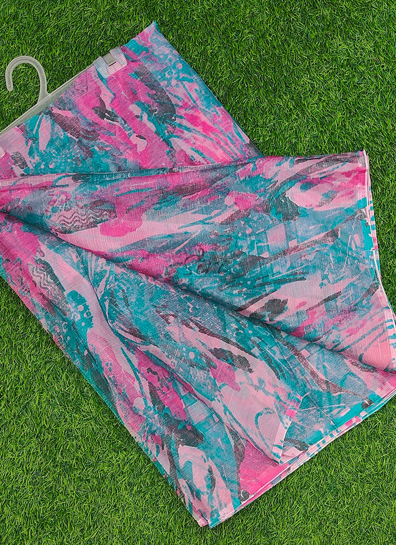 Latest Beautiful Printed Nara Chiffon Saree