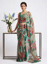 Load image into Gallery viewer, Latest Beautiful Printed Nara Chiffon Saree