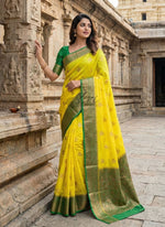 Load image into Gallery viewer, Pure Handloom Banarasi Kora Silk Saree
