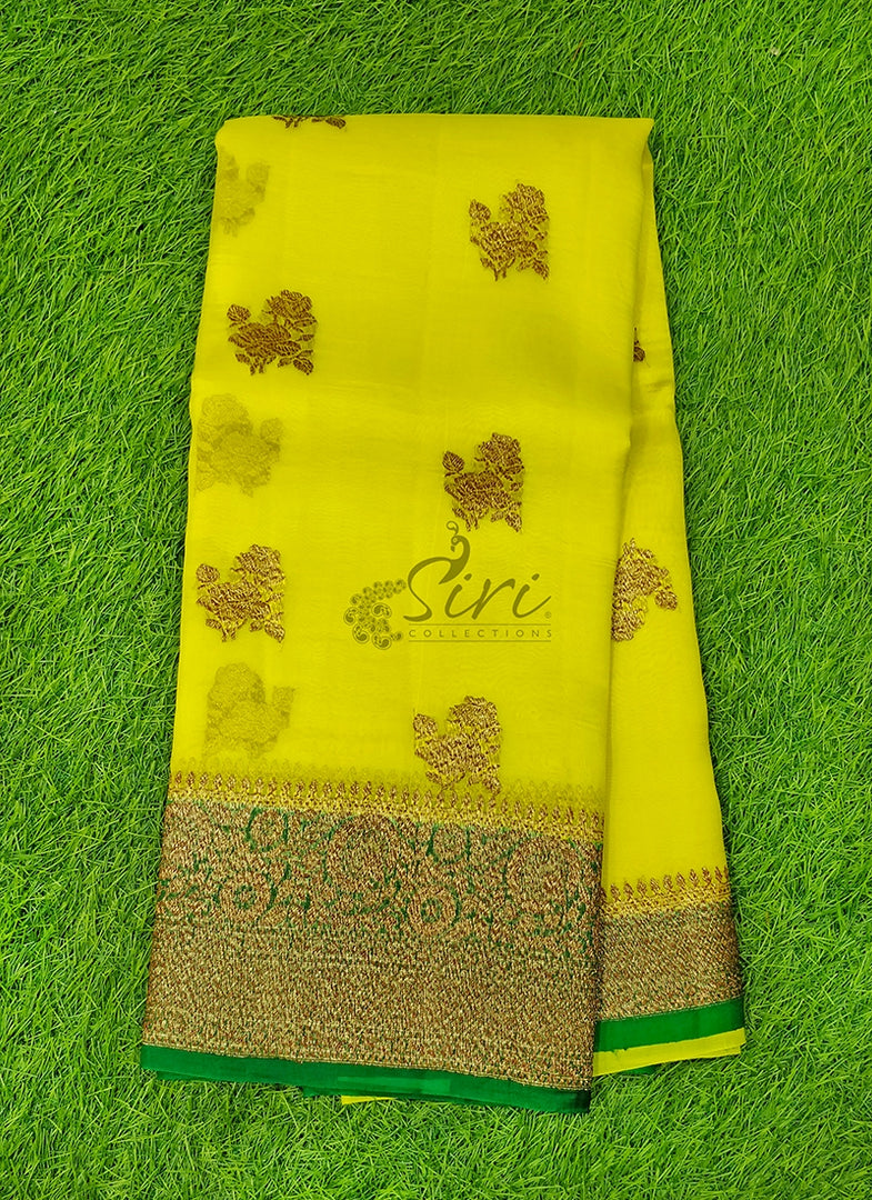 Pure Handloom Banarasi Kora Silk Saree
