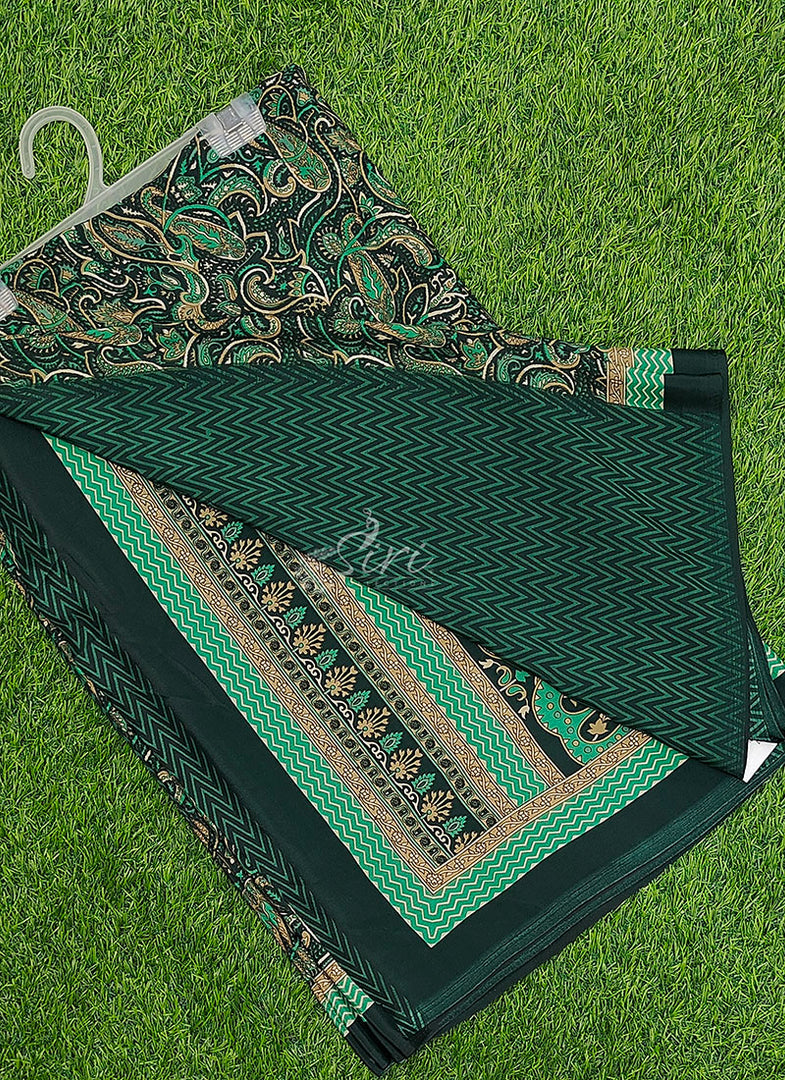 Beautiful Floral Printed Crepe Silk Saree