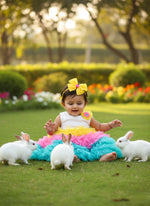 Load image into Gallery viewer, Lovely Multi Colour PartyWear Kids Frock For One Year Old
