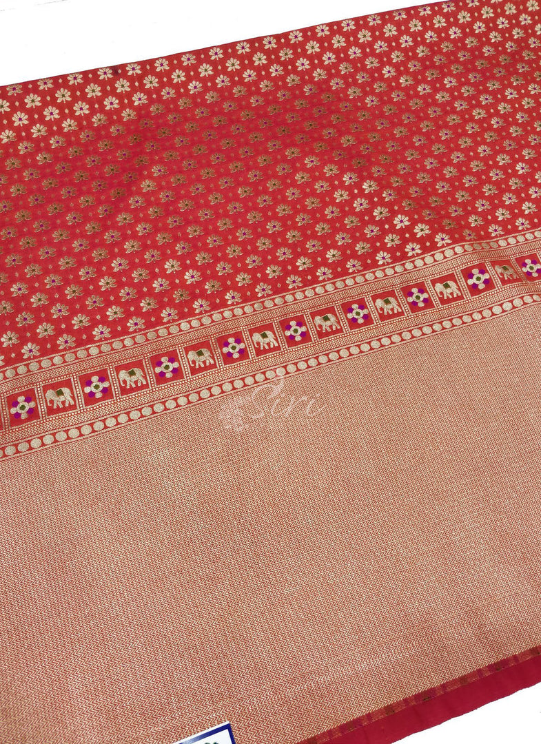 Beautiful Banarasi Silk Fabric In One Side Border