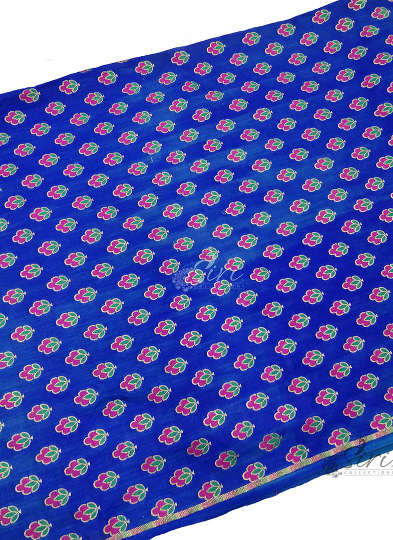 Elegant Pure Banarasi Silk Fabric in Buti Design