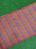 Load image into Gallery viewer, Red Banarasi Silk Fabric in Multi Colour Weave