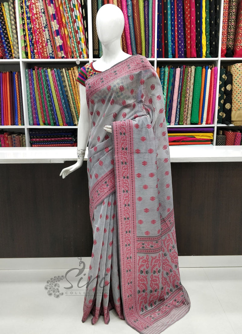 Simple Fancy Bengal Cotton Saree