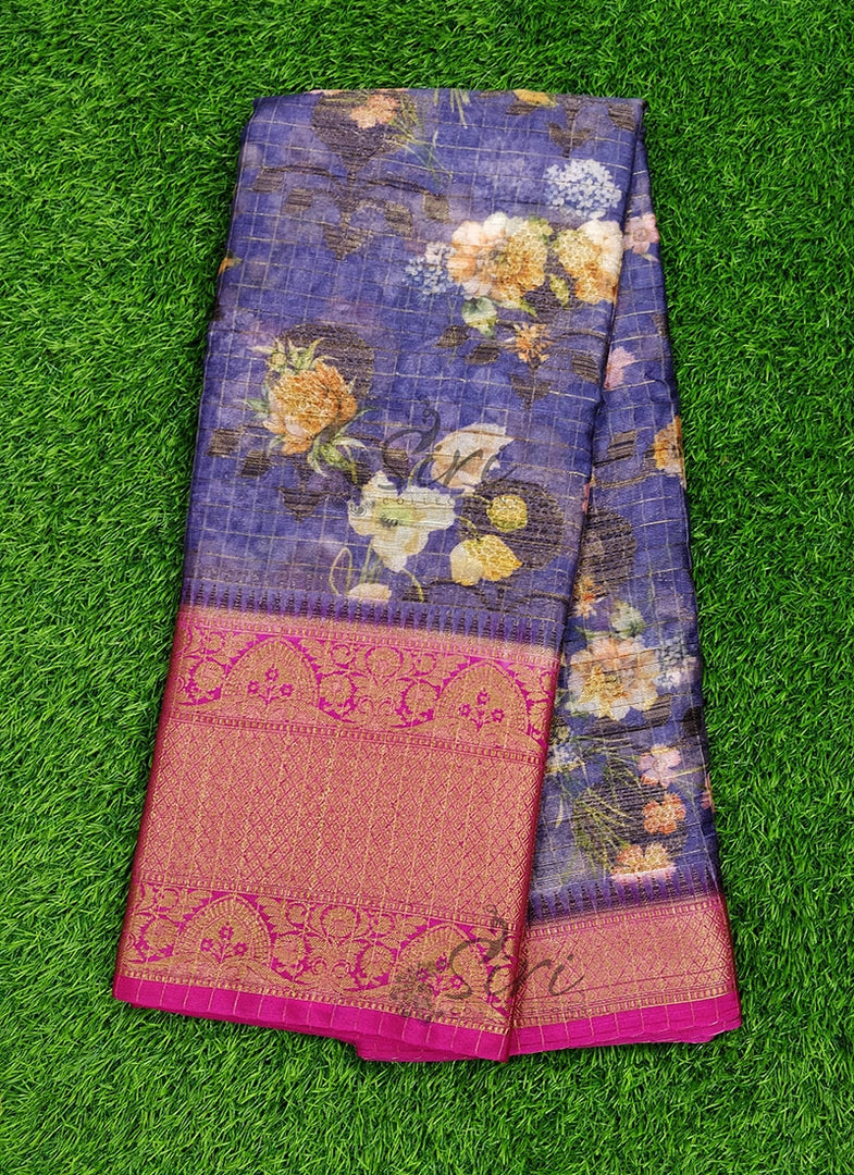 Lovely Printed Soft Warm Silk Saree in Kanchi Borders