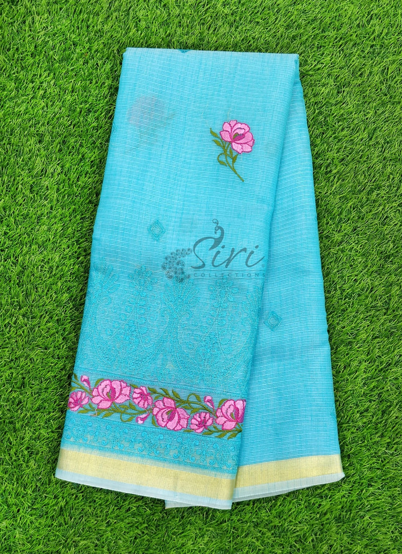 Lovely Fancy Kota Saree in Embroidery Work