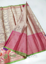 Load image into Gallery viewer, Paithani Border Soft Fancy Tissue Pattu Saree