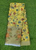Load image into Gallery viewer, Beautiful Warm Silk Saree in Kalamkari Print and Gold Border