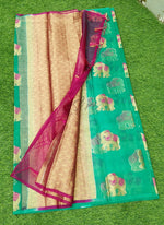 Load image into Gallery viewer, Beautiful Soft Organza Saree in Contrast Pallu