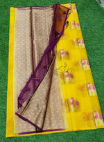 Load image into Gallery viewer, Beautiful Soft Organza Saree in Contrast Pallu