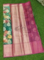 Load image into Gallery viewer, Beautiful Floral Printed Shaded Chiniya Silk Saree