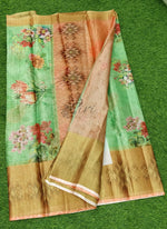 Load image into Gallery viewer, Beautiful Floral Warm Silk Saree in Zari Printed Border