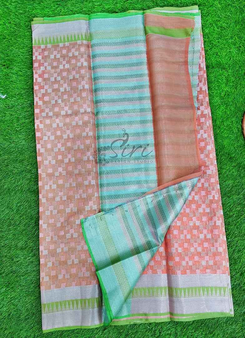 Beautiful Fancy Saree in Multi Colour Zari