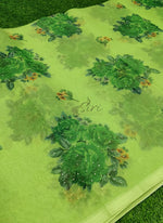 Load image into Gallery viewer, Lovely Digital Print Organza Fabric in Mukesh Work

