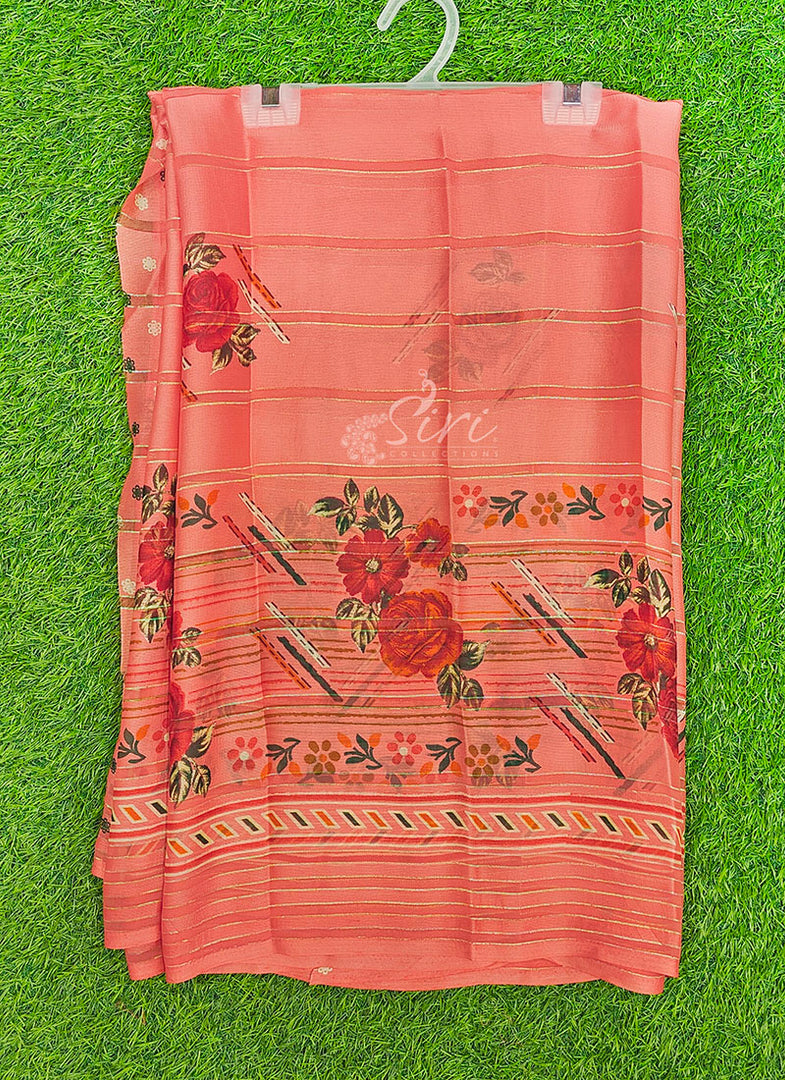 Beautiful Printed Saree in Self Stripes