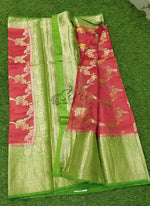 Load image into Gallery viewer, Beautiful Pure Matka Silk Saree in Rich Contrast Border and Rich Pallu
