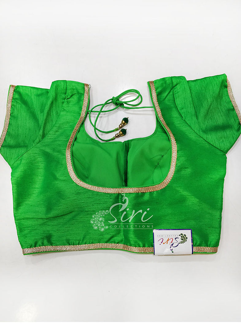 Designer Green Padded Stitched Blouse
