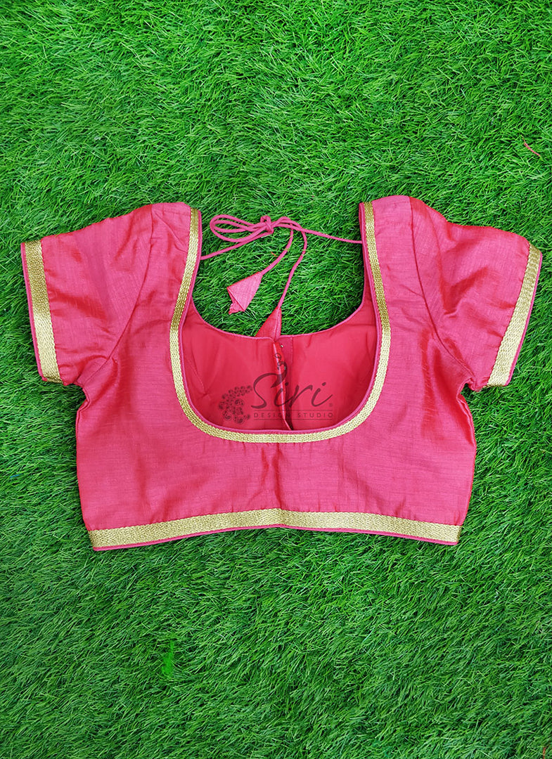 Lovely Double Shade Pink Red Stitched Blouse