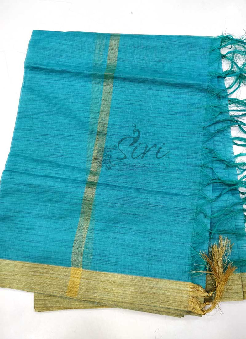 Simple Plain Jute Chanderi Dupatta