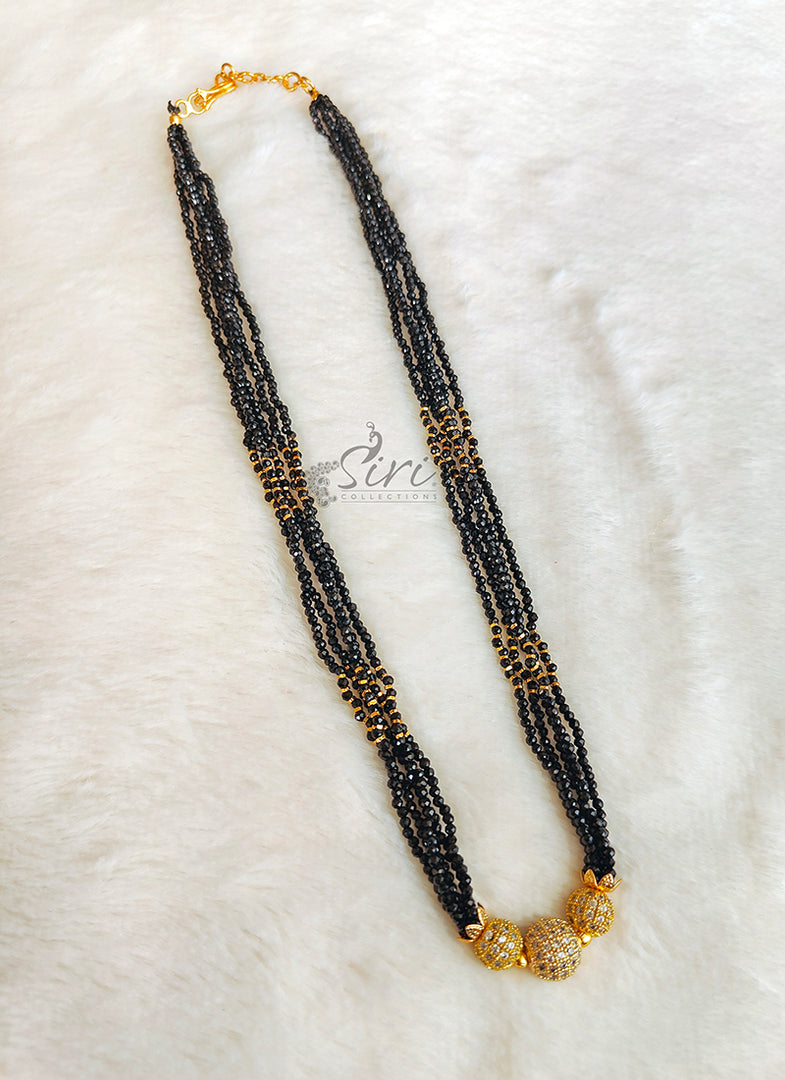 Beautiful Black Spinels Beads Necklace Chain Mangalsutra