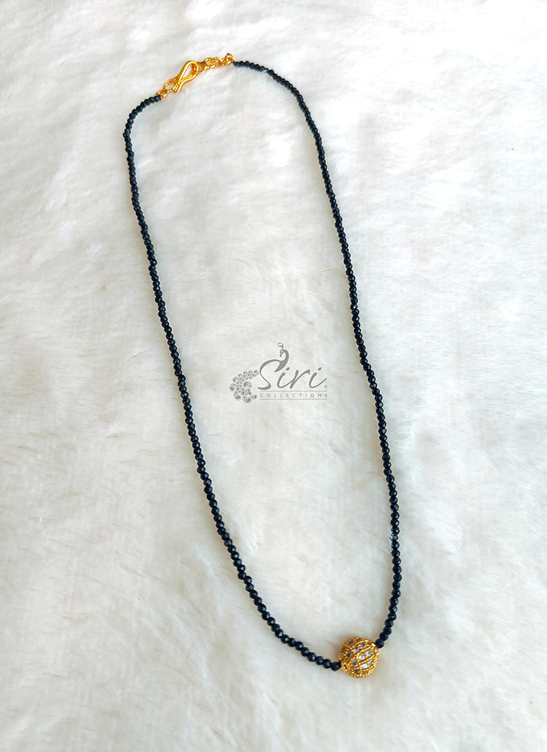 Beautiful Simple Black Spinels Mangalsutra in Stones Bead