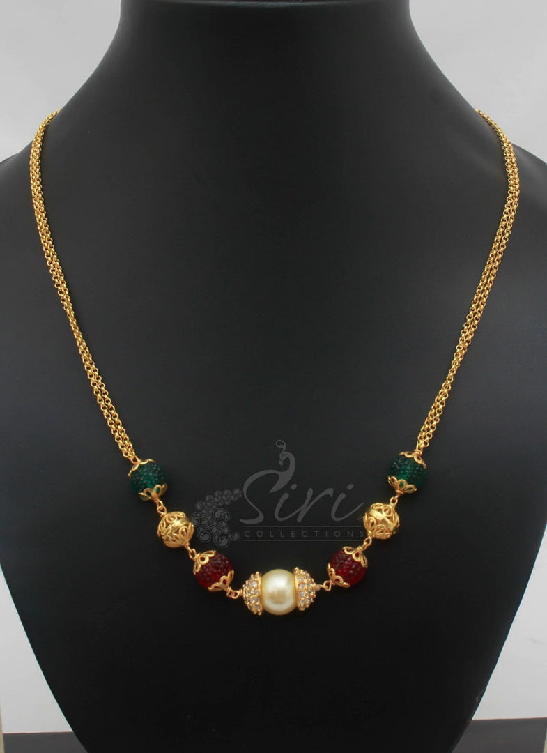 Fancy Beads Fashion Jewellery Chain Necklace